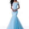 Sherri Hill - 51778 Beaded Jersey Off-Shoulder Tulle Mermaid Dress