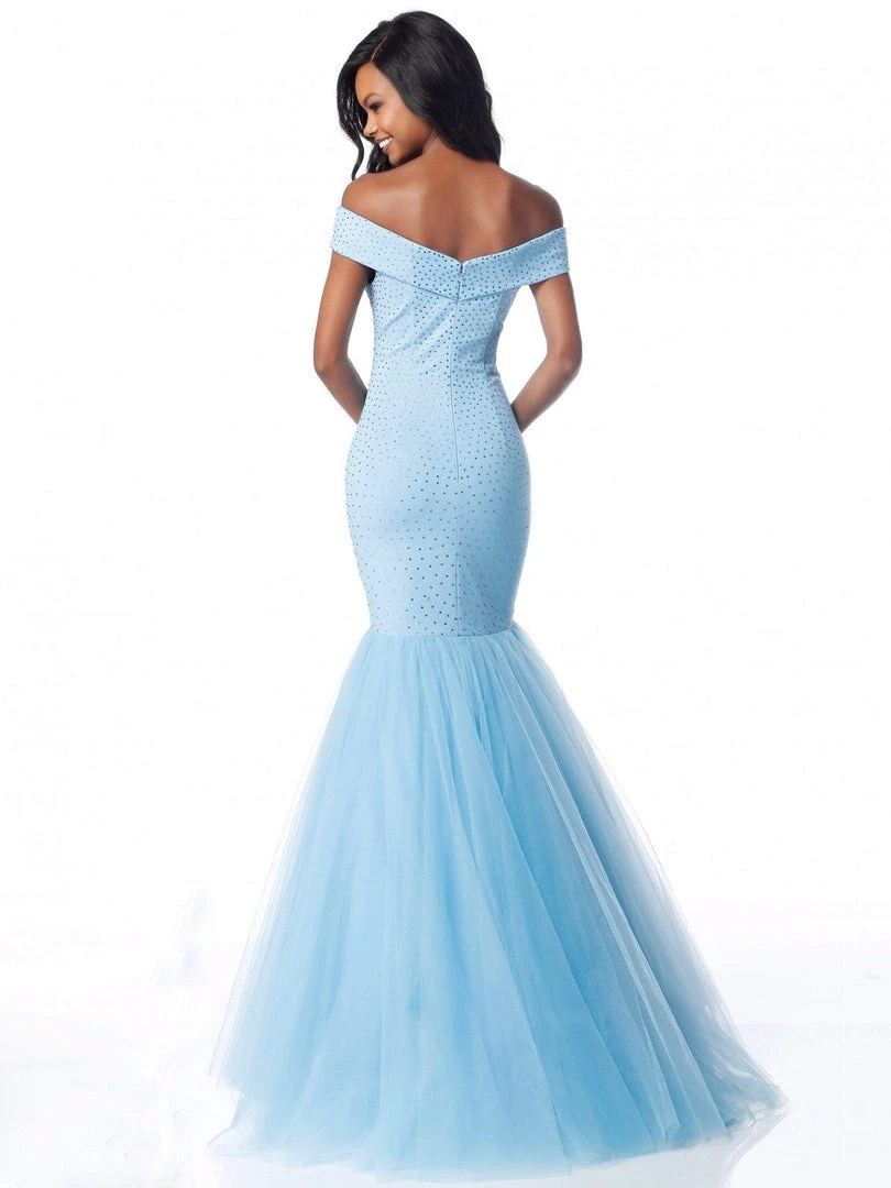 Sherri Hill - 51778 Beaded Jersey Off-Shoulder Tulle Mermaid Dress 4 Sherri Hill - 51778 Beaded Jersey Off-Shoulder Tulle Mermaid Dress