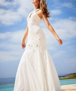 Sherri Hill - 51787 Beaded Halter Neck Tulle Mermaid Dress 7 Sherri Hill - 51787 Beaded Halter Neck Tulle Mermaid Dress