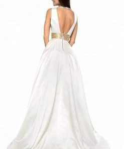 Sherri Hill - 51802 Beaded Halter Neck Satin Ballgown With Open Back 11 Sherri Hill - 51802 Beaded Halter Neck Satin Ballgown With Open Back