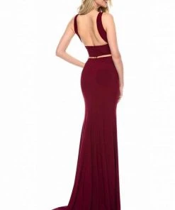 Sherri Hill - 51810 Two Piece Halter Sheath Evening Dress