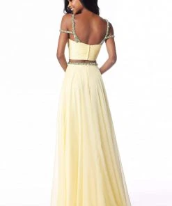 Sherri Hill - 51812 Strap-Detailed Two Piece Chiffon A Line Dress 19 Sherri Hill - 51812 Strap-Detailed Two Piece Chiffon A Line Dress