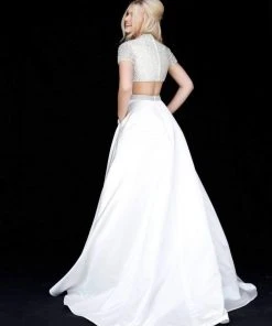 Sherri Hill - 51819 Beaded Ornate V Neck Satin Ballgown