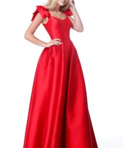 Sherri Hill - 51831 Scoop Pleated A-Line Evening Gown