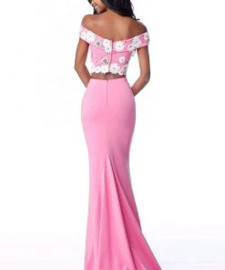 Sherri Hill - 51833 Two Piece Floral Applique Trumpet Dress 5 Sherri Hill - 51833 Two Piece Floral Applique Trumpet Dress