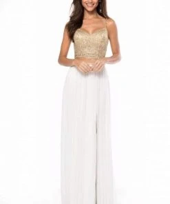 Sherri Hill - 51842 Two Piece Lace V-Neck Chiffon A-Line Dress 9 Sherri Hill - 51842 Two Piece Lace V-Neck Chiffon A-Line Dress