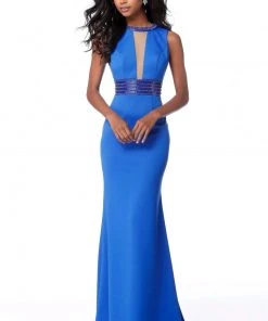 Sherri Hill - 51859 Fitted Beaded Trumpet Evening Dress