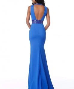 Sherri Hill - 51859 Fitted Beaded Trumpet Evening Dress