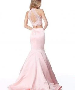 Sherri Hill - 51860 Two Piece High Halter Mermaid Dress 5 Sherri Hill - 51860 Two Piece High Halter Mermaid Dress