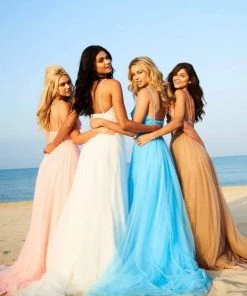 Sherri Hill - 51866 Floral Appliqued Plunging V-Neck Dress