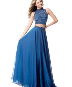 Sherri Hill - 51871 Two-Piece Beaded Cutout Chiffon A Line Dress