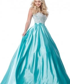 Sherri Hill - 51884 Strapless Beaded Satin Ballgown