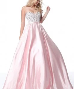 Sherri Hill - 51884 Strapless Beaded Satin Ballgown