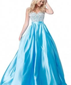 Sherri Hill - 51884 Strapless Beaded Satin Ballgown