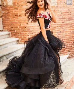 Sherri Hill - 51893 Two Piece Embellished Tulle Ballgown 9 Sherri Hill - 51893 Two Piece Embellished Tulle Ballgown