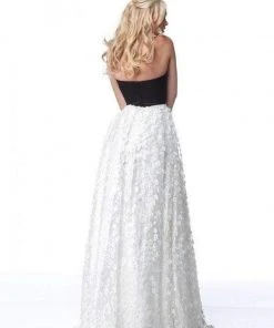 Sherri Hill - 51906 Floral Appliqued Strapless Ballgown