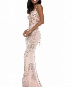 Sherri Hill - 51946 Tasseled Tie Back Beaded Sheath Dress