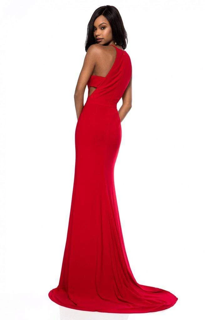 Sherri Hill - 51947 Jersey Fitted Dress With Cutout Sides And Slit 4 Sherri Hill - 51947 Jersey Fitted Dress With Cutout Sides And Slit