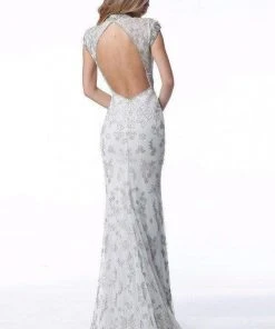 Sherri Hill - 51949 Beaded High Neck Sheath Dress