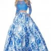Sherri Hill - 51961 Two Piece Lace Long Sleeve Bateau Ballgown