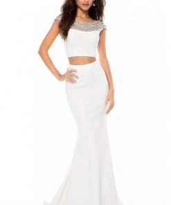 Sherri Hill - 51966 Two-Piece Jewel Garlanded Long Mermaid Dress