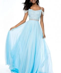 Sherri Hill - 51970 Lace Scoop Neck Chiffon A-line Dress 9 Sherri Hill - 51970 Lace Scoop Neck Chiffon A-line Dress