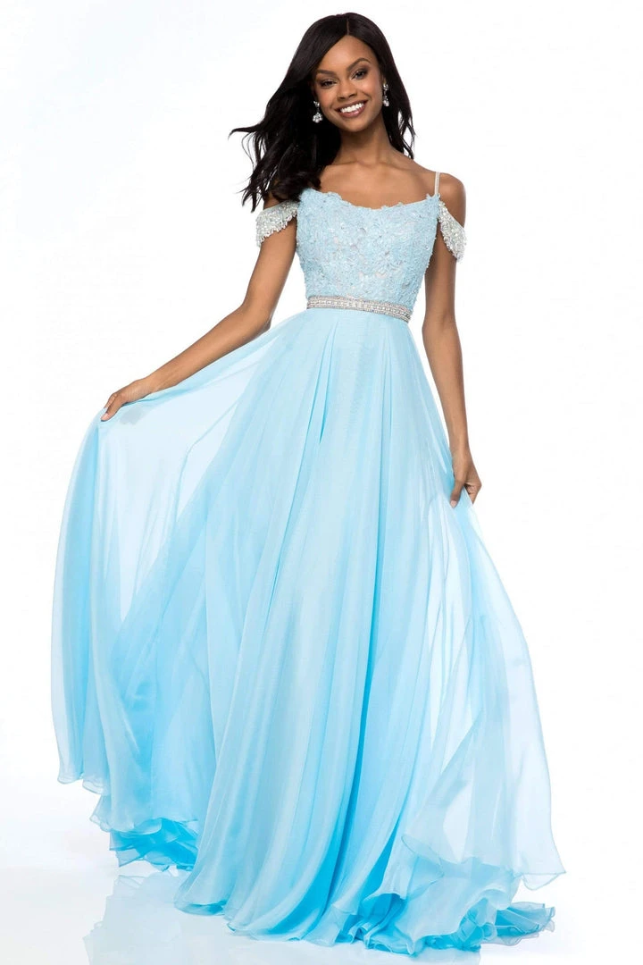 Sherri Hill - 51970 Lace Scoop Neck Chiffon A-line Dress 5 Sherri Hill - 51970 Lace Scoop Neck Chiffon A-line Dress