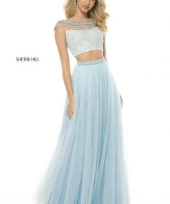 Sherri Hill - 51973 Two Piece Beaded Lace A-Line Dress