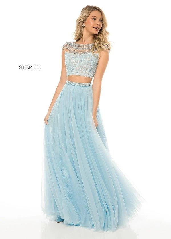 Sherri Hill - 51973 Two Piece Beaded Lace A-Line Dress 4 Sherri Hill - 51973 Two Piece Beaded Lace A-Line Dress