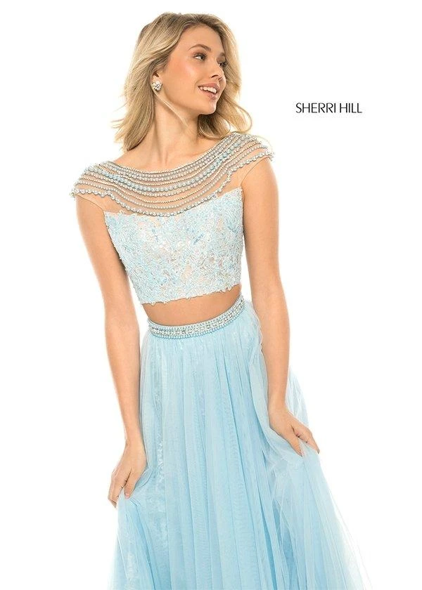 Sherri Hill - 51973 Two Piece Beaded Lace A-Line Dress 5 Sherri Hill - 51973 Two Piece Beaded Lace A-Line Dress