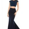 Sherri Hill - 51979 Two Piece Cap Sleeve Jersey Mermaid Dress 1 Sherri Hill - 51979 Two Piece Cap Sleeve Jersey Mermaid Dress