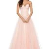 Sherri Hill - 51980 Strapless Corset Top Point D'esprit Gown