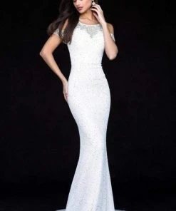 Sherri Hill - 51985 Beaded Bateau Mermaid Dress
