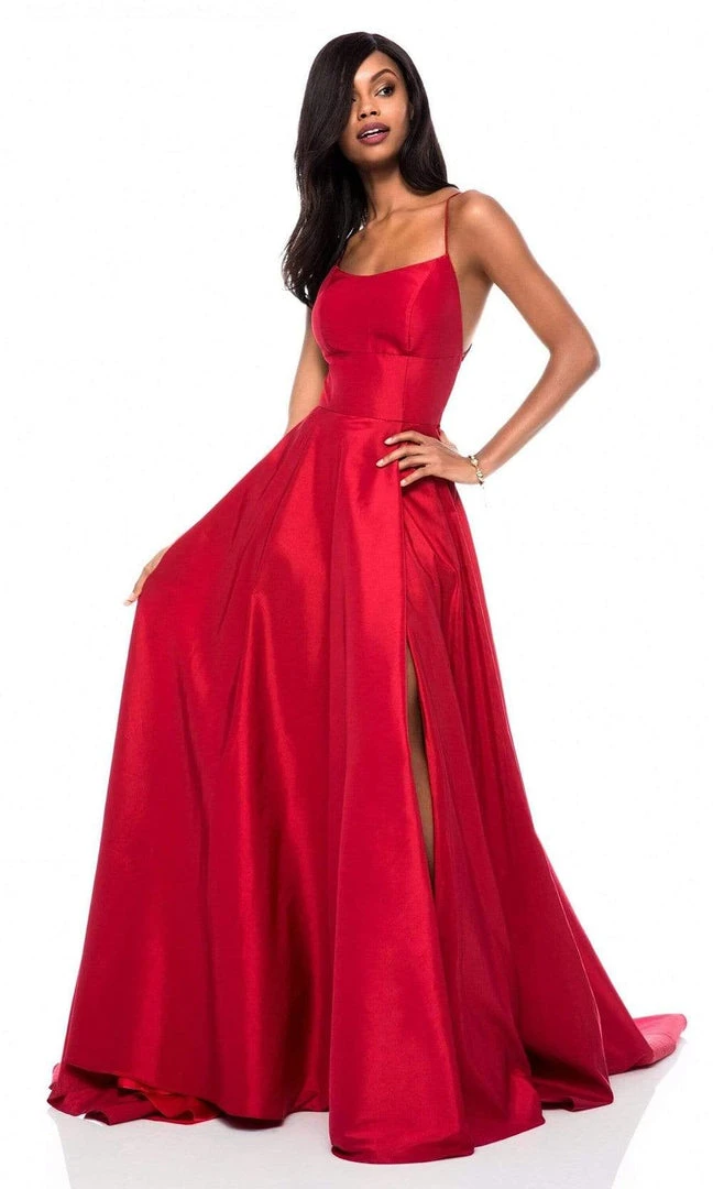 Sherri Hill - 52022 Scoop Taffeta Long A Line Dress 6 Sherri Hill - 52022 Scoop Taffeta Long A Line Dress