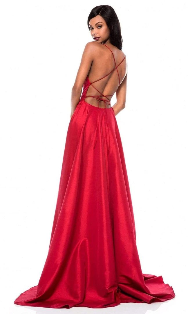 Sherri Hill - 52022 Scoop Taffeta Long A Line Dress 5 Sherri Hill - 52022 Scoop Taffeta Long A Line Dress