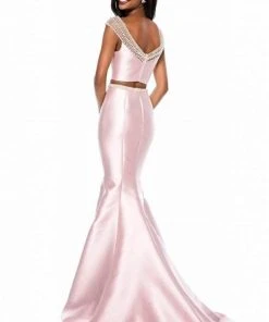 Sherri Hill - 52025 Pearl Beaded Two Piece Mikado Dress 5 Sherri Hill - 52025 Pearl Beaded Two Piece Mikado Dress