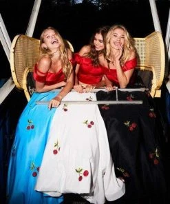 Sherri Hill - 52030 Cap Sleeve Satin Cherry Print Ballgown 19 Sherri Hill - 52030 Cap Sleeve Satin Cherry Print Ballgown