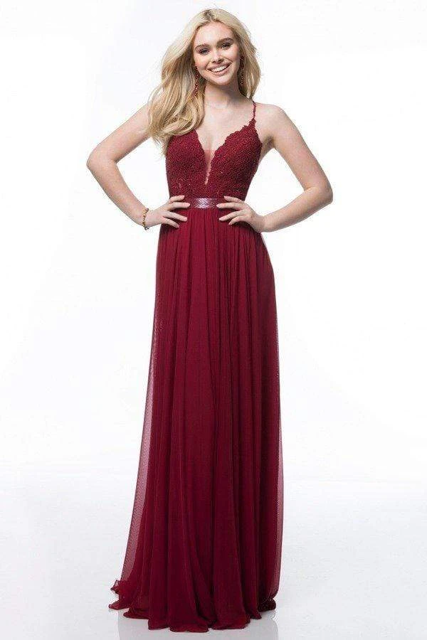 Sherri Hill - 52034 Lace Deep V-neck Chiffon Sheath Dress 7 Sherri Hill - 52034 Lace Deep V-neck Chiffon Sheath Dress