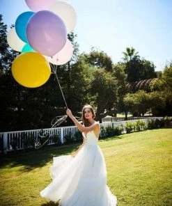 Sherri Hill - 52058 Plunging V-Neck Pleated Ballgown