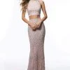 Sherri Hill - 52088 Beaded Two Piece Halter Evening Dress