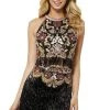 Sherri Hill - 52102 Two Piece Beaded Halter Fringe Sheath Dress 2 Sherri Hill - 52102 Two Piece Beaded Halter Fringe Sheath Dress
