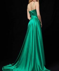 Sherri Hill - 52119 Plunging V-Neck Long A Line Dress