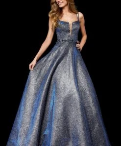 Sherri Hill - 52124 Bead Embellished Scoop Neck A-line Dress