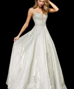 Sherri Hill - 52124 Bead Embellished Scoop Neck A-line Dress 13 Sherri Hill - 52124 Bead Embellished Scoop Neck A-line Dress