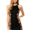 Sherri Hill - 52151 Beaded Halter Neck Sheath Dress