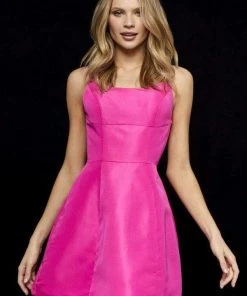 Sherri Hill - 52154 Sleeveless Taffeta Lace Up A-Line Short Dress 17 Sherri Hill - 52154 Sleeveless Taffeta Lace Up A-Line Short Dress