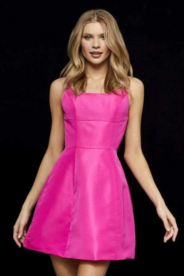 Sherri Hill - 52154 Sleeveless Taffeta Lace Up A-Line Short Dress 6 Sherri Hill - 52154 Sleeveless Taffeta Lace Up A-Line Short Dress