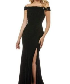 Sherri Hill - 52180 Velvet Off The Shoulder Trumpet Dress