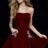 Sherri Hill - 52191 Strapless Velvet A-Line Cocktail Dress 1 Sherri Hill - 52191 Strapless Velvet A-Line Cocktail Dress