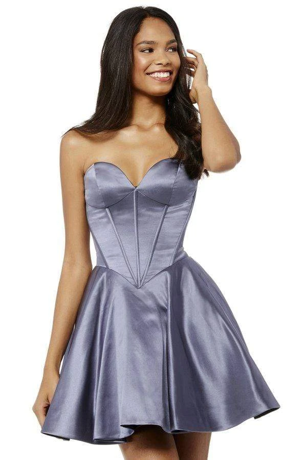 Sherri Hill - 52197 Strapless Corset Satin A Line Cocktail Dress 5 Sherri Hill - 52197 Strapless Corset Satin A Line Cocktail Dress